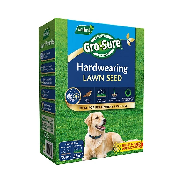 Westland Gro-sure Hard Wearing Lawn Seed 30sq.m Box 1 Westland Gro-sure Hard Wearing Lawn Seed 30sq.m Box