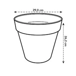 Elho Loft Urban Round Planter 30cm Warm Grey -Garden Master Deals Store 933161 4