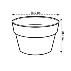 Elho Loft Urban Bowl 35cm Anthricite -Garden Master Deals Store 933182 4