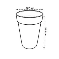 Elho Loft Urban Round High Planter 42cm Warm Grey -Garden Master Deals Store 933195 4