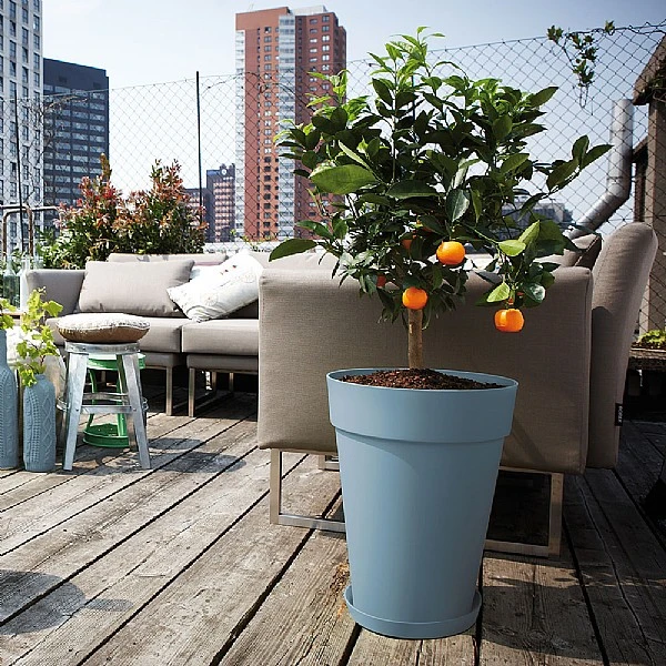 Elho Loft Urban Round High Pot 28cm - Various Colours 2 Elho Loft Urban Round High Pot 28cm - Various Colours - Image 2